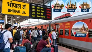 भोपाल से पटना, लखनऊ और मुंबई की ट्रेनों में नो रूम: स्पेशल ट्रेनें भी फुल, रीवा-प्रयागराज के यात्री परेशान