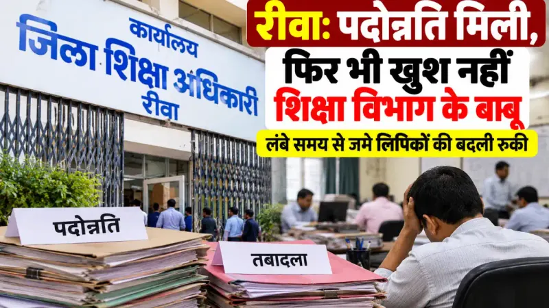 Rewa: पदोन्नति मिली, फिर भी खुश नहीं शिक्षा विभाग के बाबू: लंबे समय से जमे लिपिकों की बदली रुकी