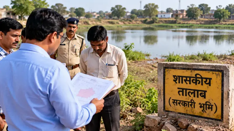 रीवा पटवारी सस्पेंड: शासकीय तालाब की जमीन का क्या है मामला?