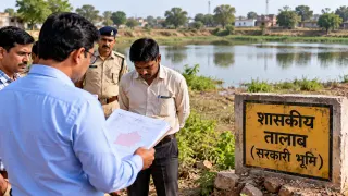 रीवा पटवारी सस्पेंड: शासकीय तालाब की जमीन का क्या है मामला?