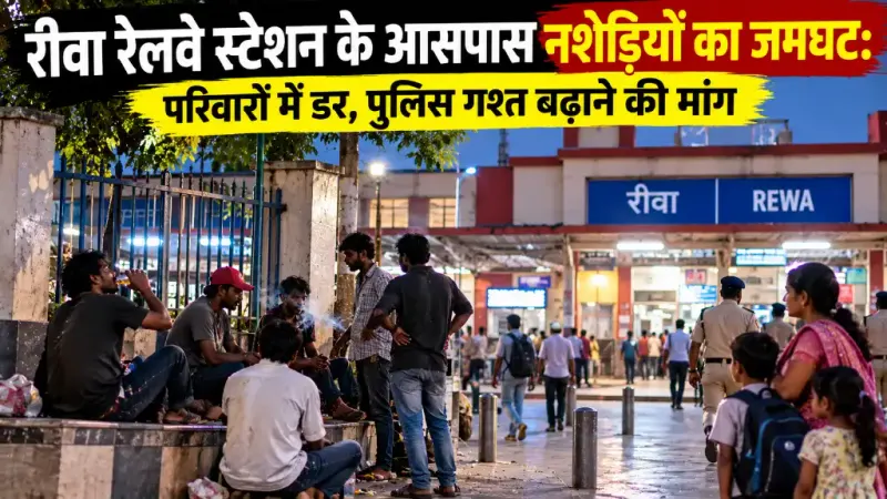 रीवा रेलवे स्टेशन के आसपास नशेड़ियों का जमघट: परिवारों में अनहोनी का डर, पुलिस गश्त बढ़ाने की मांग