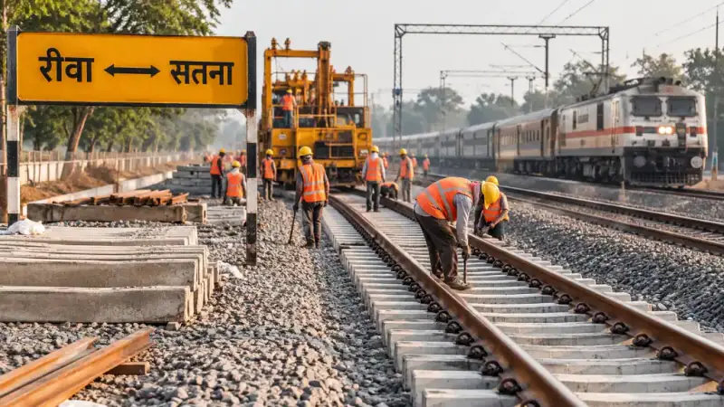 रीवा-सतना रेललाइन दोहरीकरण: 500 मीटर पटरी बिछाने का काम बाकी, कब दौड़ेगी ट्रेन