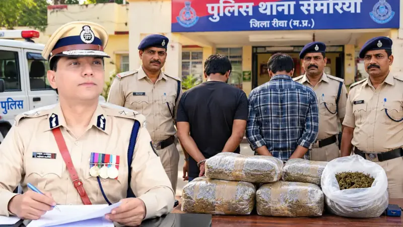 रीवा में अभियान प्रहार 2.0 के तहत कार्रवाई: सेमरिया पुलिस ने गांजा मामले में 2 आरोपियों को पकड़ा, सरगना की तलाश
