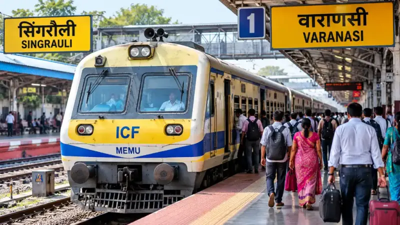 सिंगरौली-वाराणसी इंटरसिटी मेमू फिर पुराने रूट पर लौटी: 100 दिन बाद यात्रियों को मिली राहत