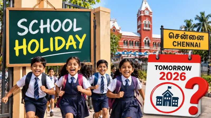 Tomorrow School Holiday in Chennai 2026: क्या कल स्कूल बंद रहेंगे?