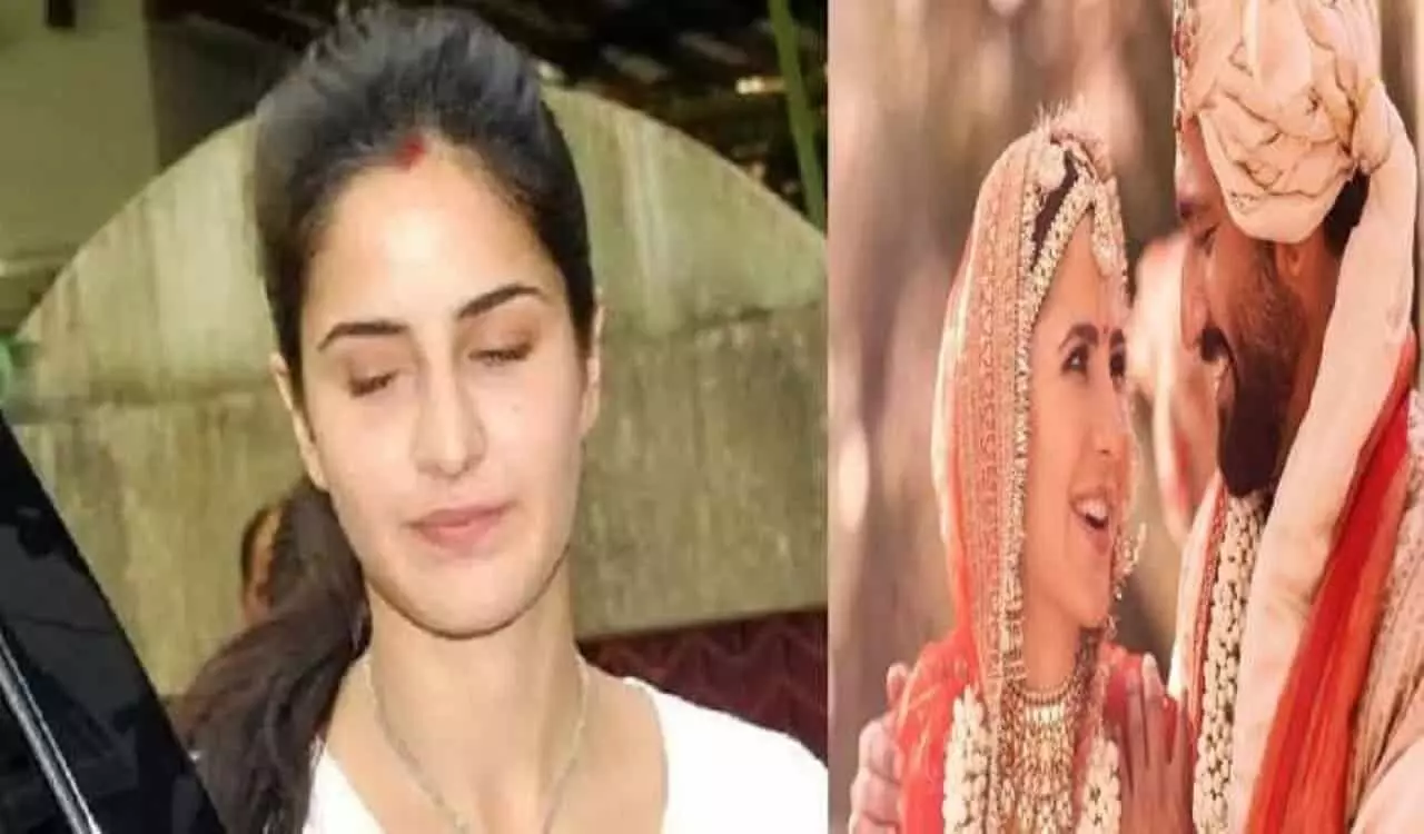 Katrina ने अपने नए लुक से फैंस को किया कायल, सलवार कमीज़ और मांग में हल्का सिन्दूर में स्पॉट की गई