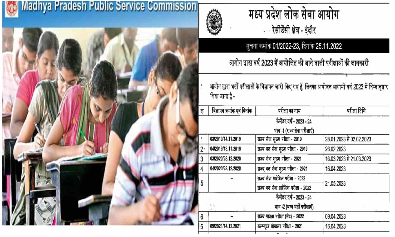 MPPSC Exam Calendar 202324 हुआ घोषित, जानें कब होगी वह परीक्षा जिसकी