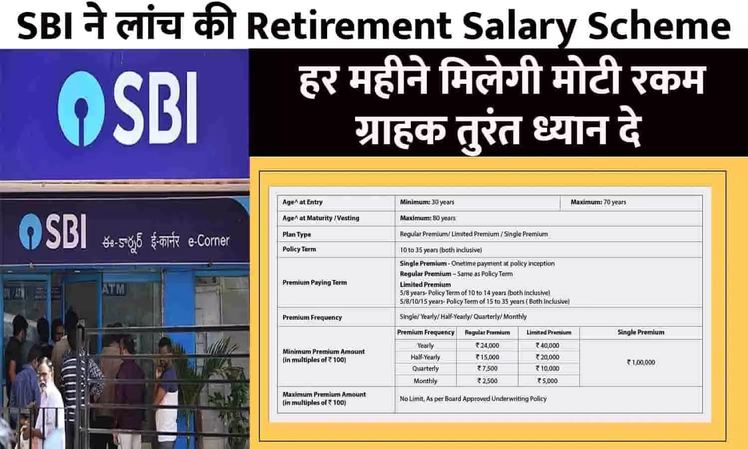 SBI Saral Pension Plan Big Alert 2023: SBI ने लांच की Retirement Salary Scheme, हर महीने मिलेगी मोटी रकम, ग्राहक तुरंत ध्यान दे