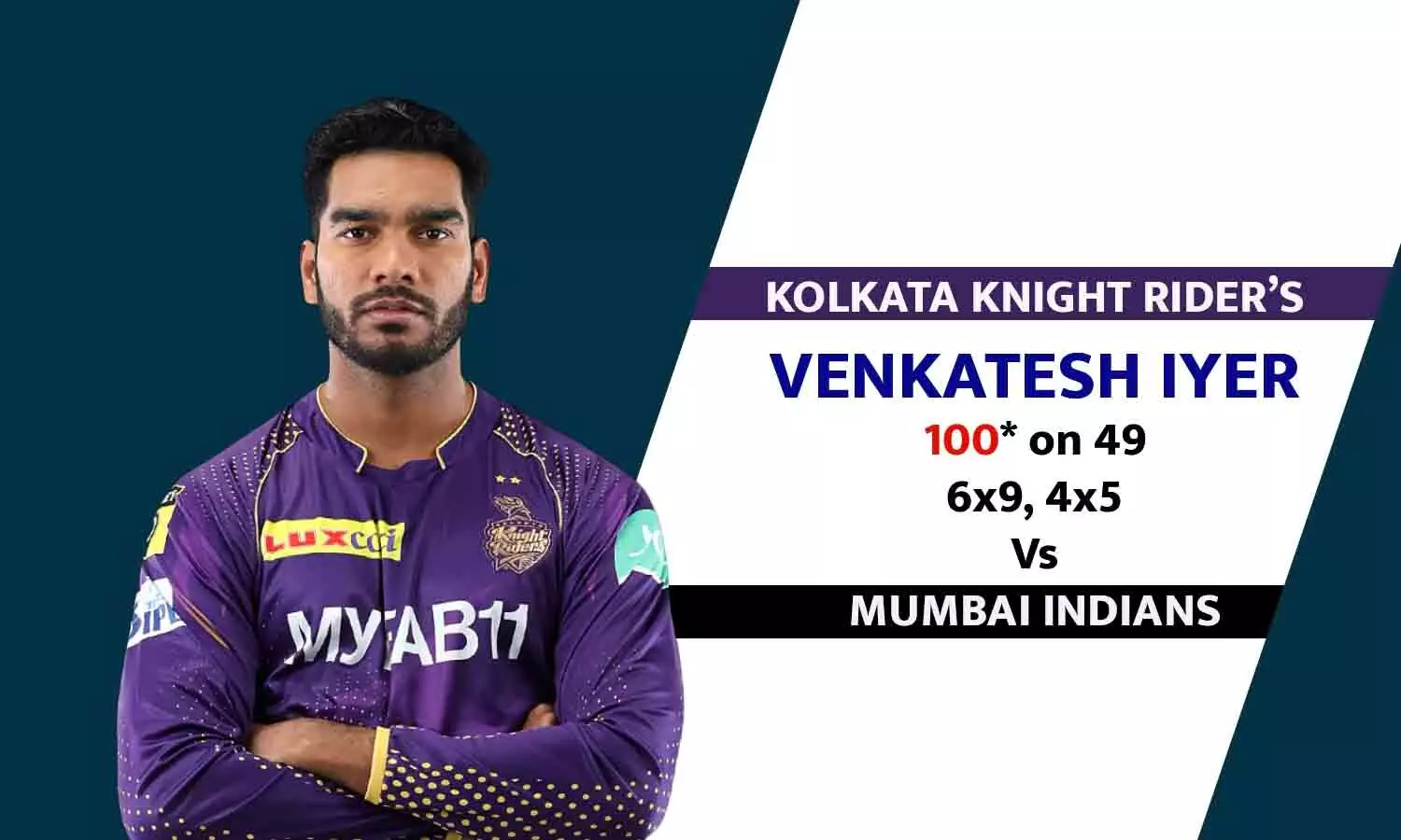 MI Vs KKR LIVE: 49 गेंदों में वेंकटेश का शतक