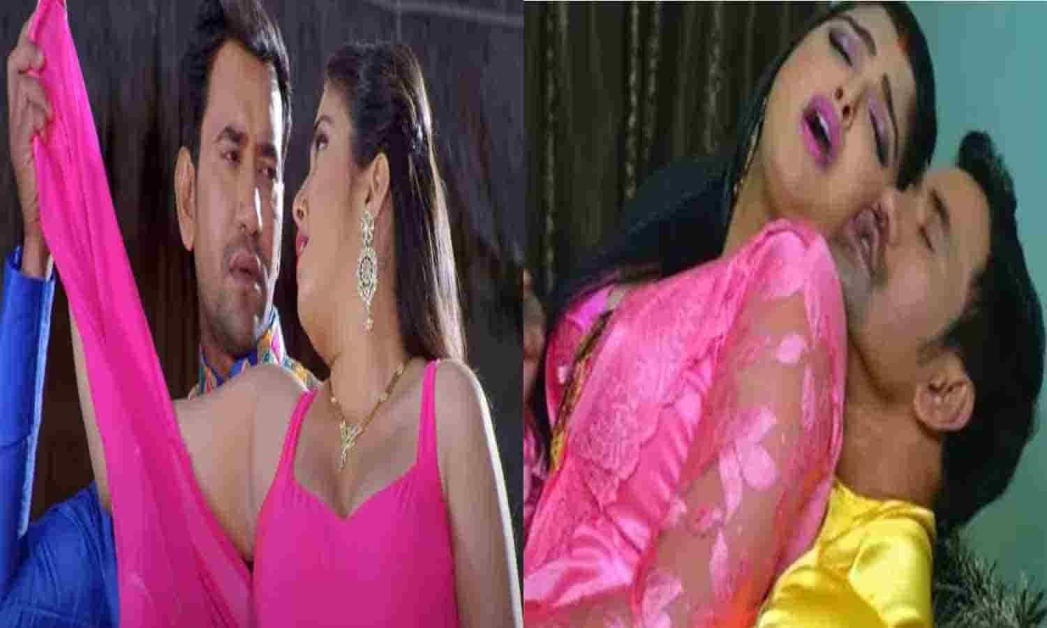 dinesh lal yadav aamrapali dubey romantic video रत 3 बज नरहआ और