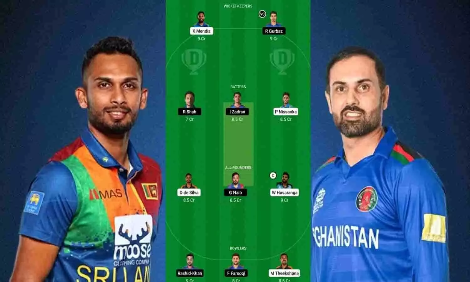 Afghanistan vs Sri Lanka dream11