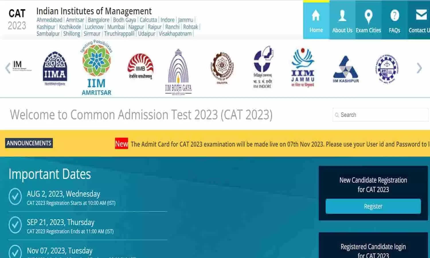 IIM CAT 2023 Admit Card Live Updates: IIM CAT एडमिट कार्ड Iimcat.ac.in ...