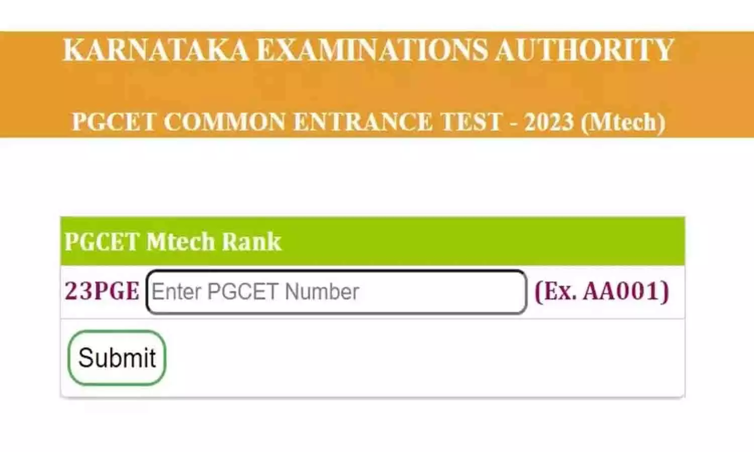 Karnataka PGCET Result 2023 जारी, kea.kar.nic.in, direct link से चेक करे