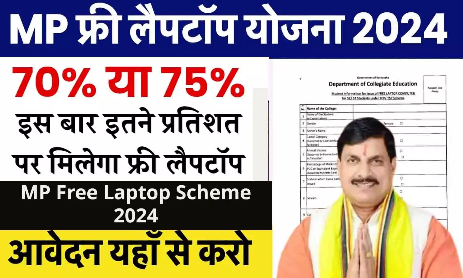 MP Free Laptop Yojana 2024: 12वी में 75% वालो को मिलेगा फ्री लैपटॉप, फटाफट जाने Big Update