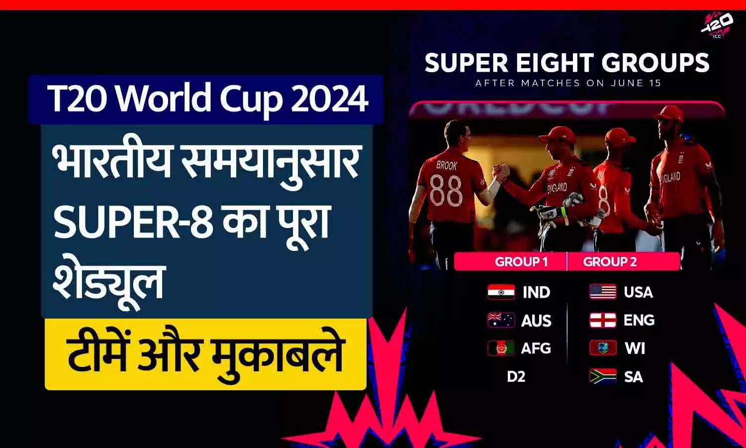 T20 World Cup 2024: भारतीय समयानुसार SUPER-8 का पूरा शेड्यूल, टीमें और मुकाबले; टीम इंडिया के मुकाबले कब और किस्से होंगे?