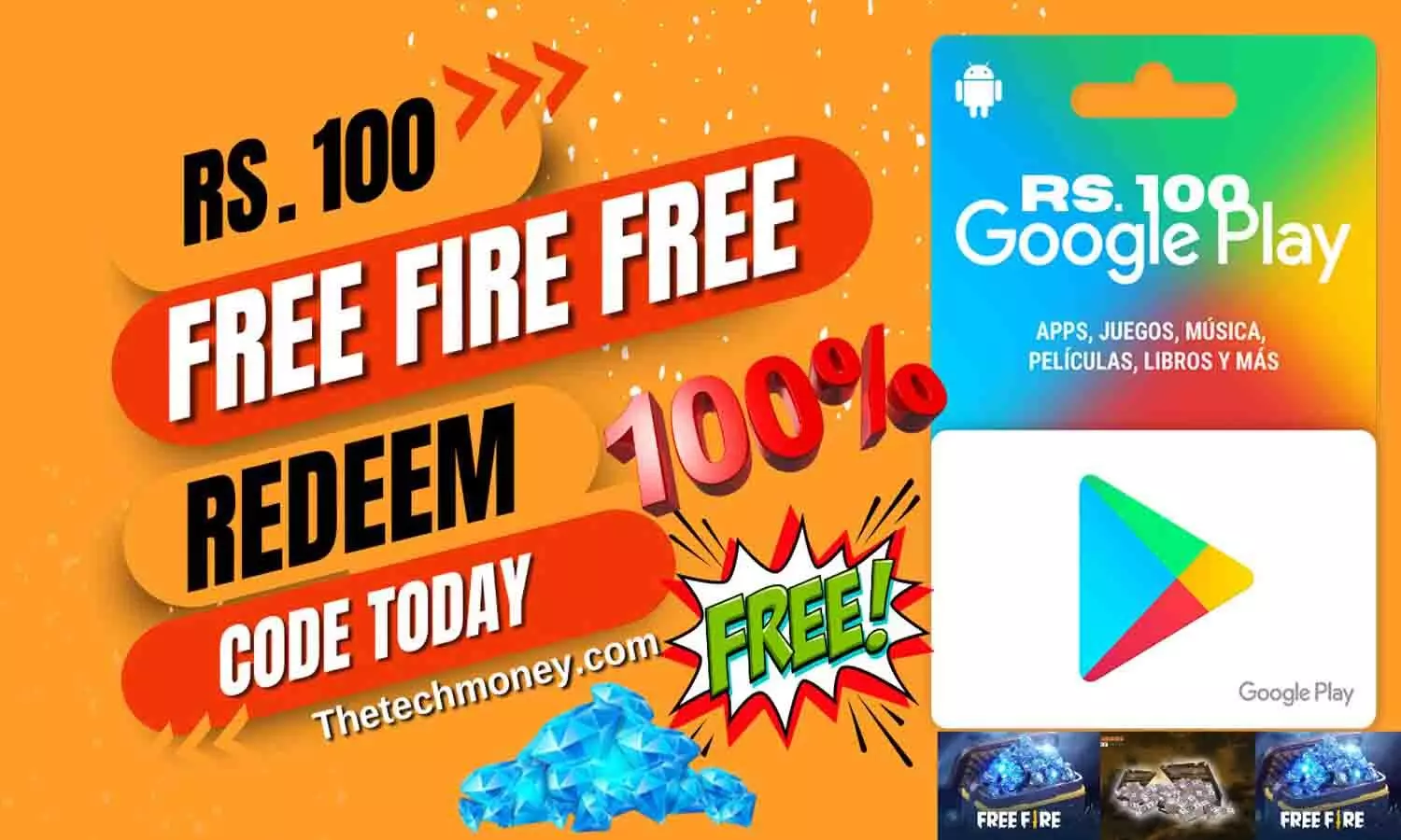 100 RS Redeem Code Free Today, Google Play Redeem Code: आज 100 रुपये का रिडीम कोड मिल रहा मुफ़्त, फटाफट उठाएं फायदा
