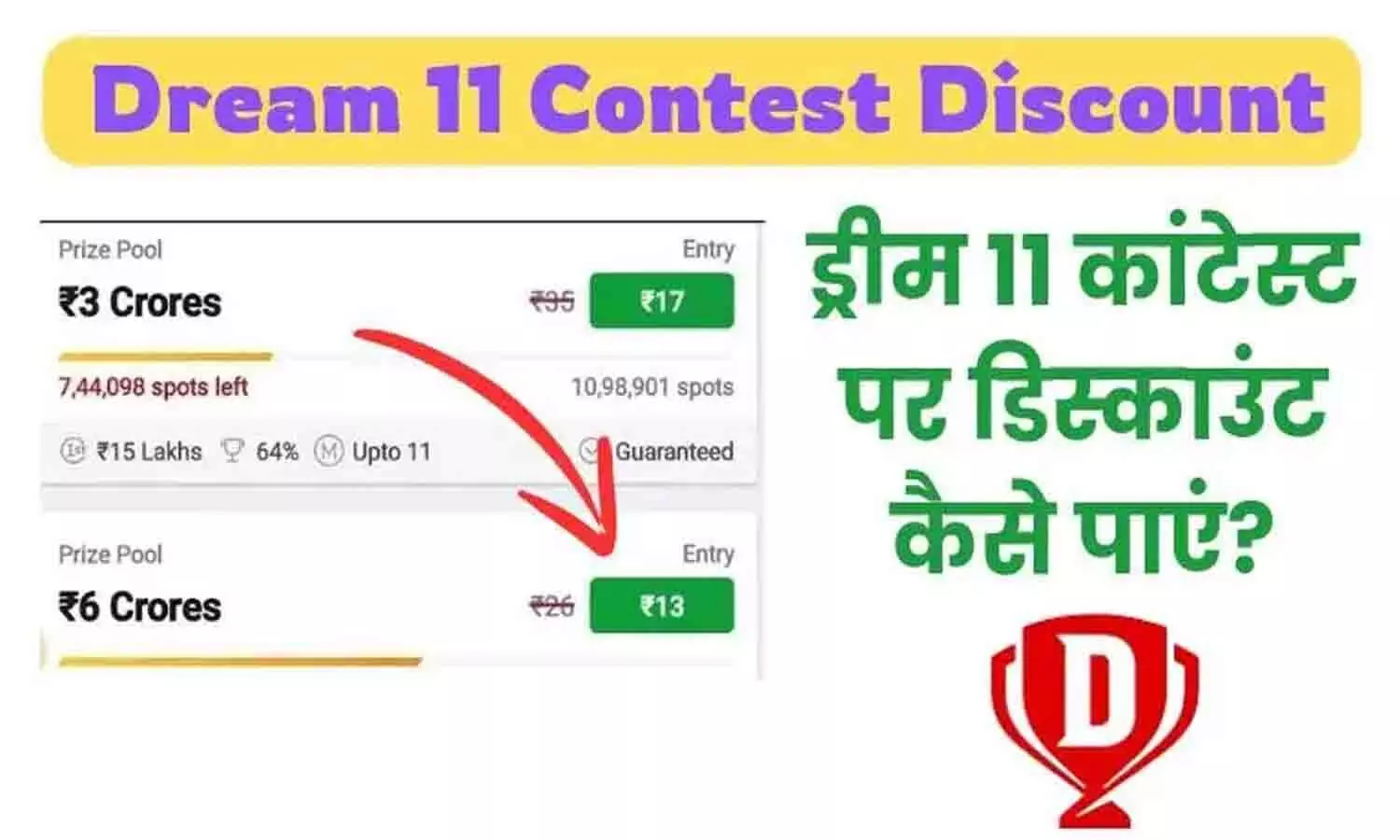 Dream11 Contest Discount In Hindi 2025: इस प्रकार से आप भी पाएं ड्रीम 11 के हर कांटेस्ट पर डिस्काउंट