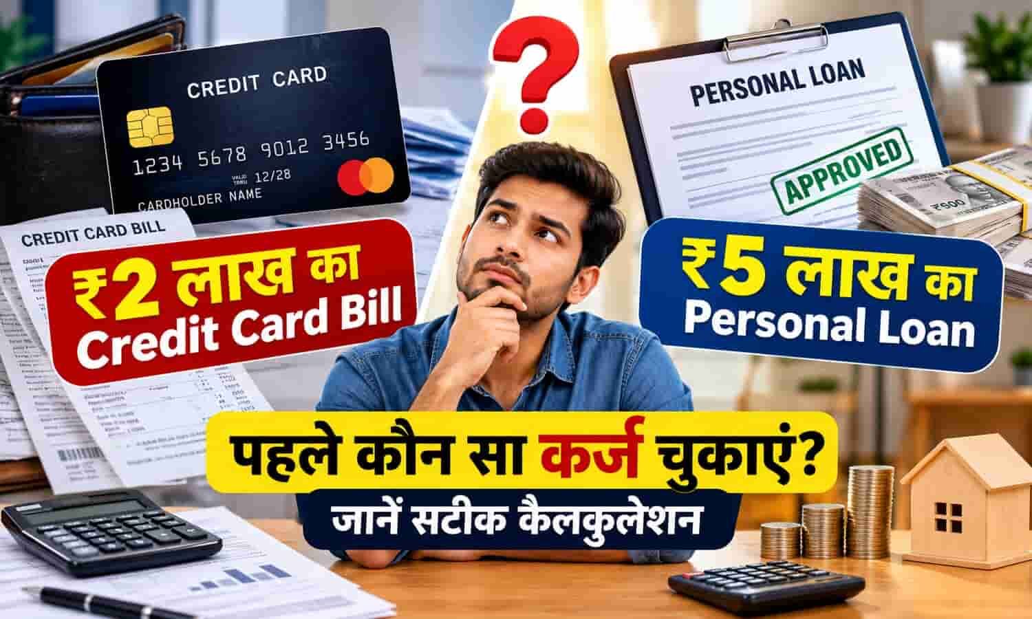 ₹2 लाख का Credit Card Bill या ₹5 लाख का Personal Loan: पहले कौन सा कर्ज चुकाएं? जानें सटीक कैलकुलेशन