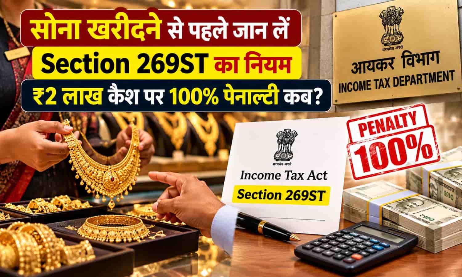 सोना खरीदने से पहले जान लें Section 269ST का नियम, ₹2 लाख कैश पर 100% पेनाल्टी कब?
